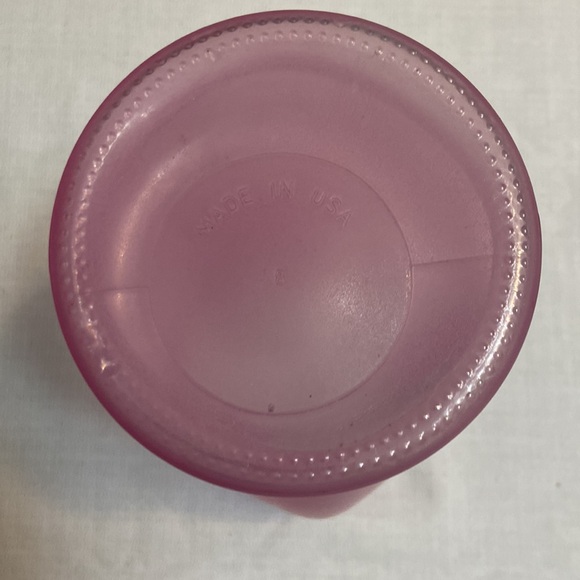 Vintage Pink Frosted Glass Vase USA Made - EUC - Picture 6 of 10